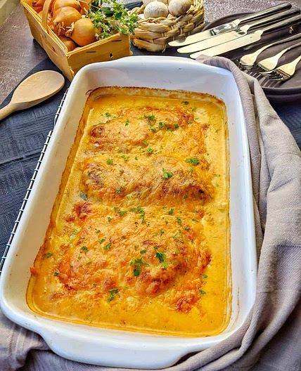 Zwiebel-Sahne-Hähnchen