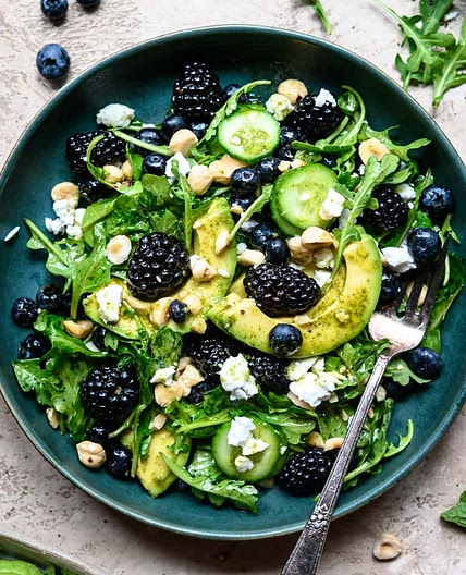 Blackberry, Avocado and Arugula Salad