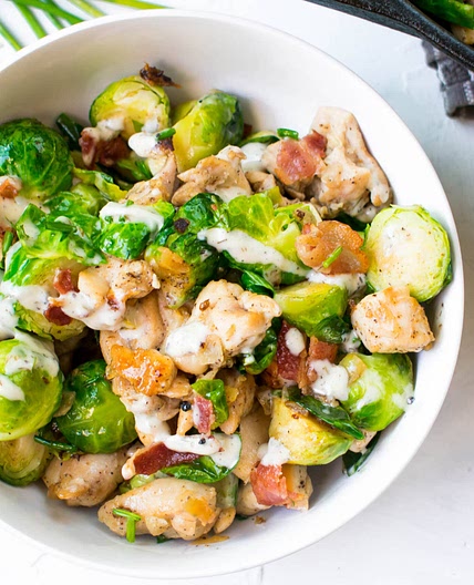 Chicken Bacon Ranch Skillet: Whole30, Low Carb, 20 Minutes