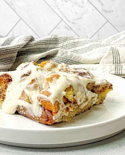 Cinnamon Roll Brioche Toast Casserole
