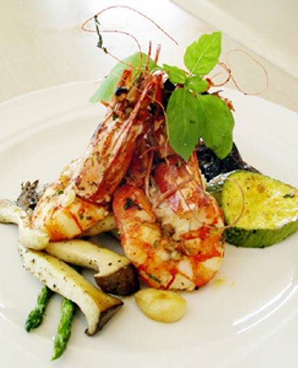 왕새우구이와구운채소