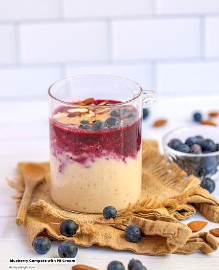 Blueberry Compote with PB Cream
