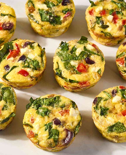 Muffin-Tin Omelets with Feta & Peppers