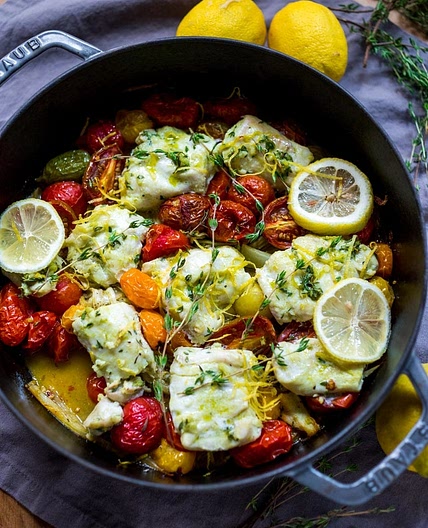 Baked Haddock with tomato and fennel