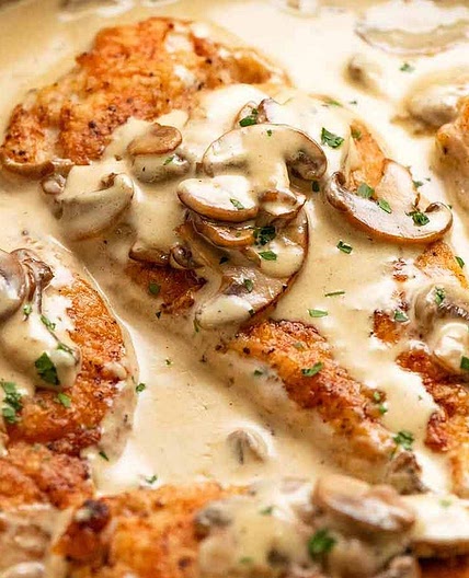Chicken with Creamy Mushroom Sauce