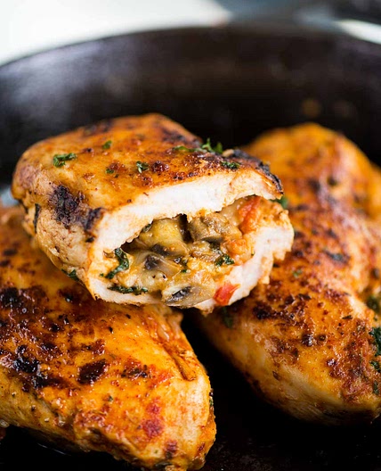 Mushroom Stuffed Chicken breast