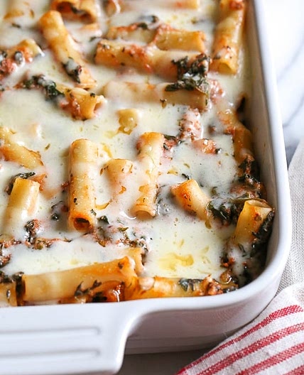 Baked Ziti with Spinach