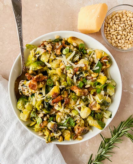 Warm Brussel Sprout Salad with Bacon