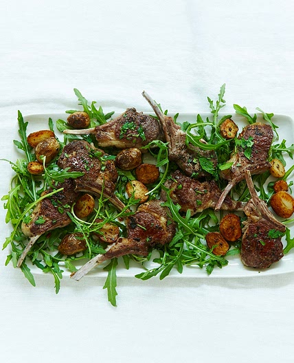 Lamb Cutlets With Mint, Chilli and Golden Potatoes