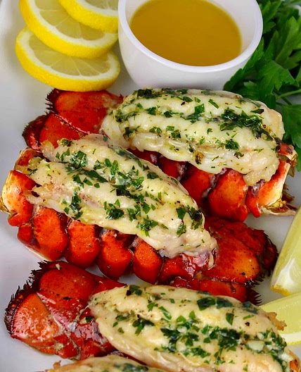 Broiled Lobster Tails with Compound Butter