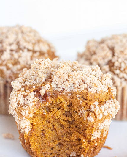 Gluten Free Pumpkin Muffins with Streusel Topping