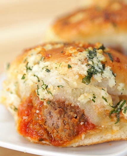 Garlic Bread Meatball Sliders Recipe by Tasty