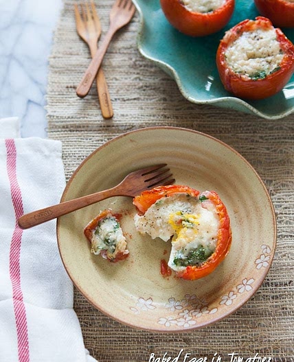 Baked Eggs in Tomatoes Recipe