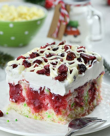 Christmas Cranberry Poke Cake