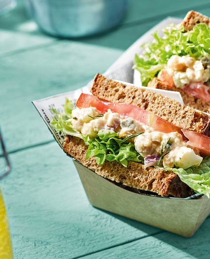 Vegetarisches Thunfischsalat-Sandwich