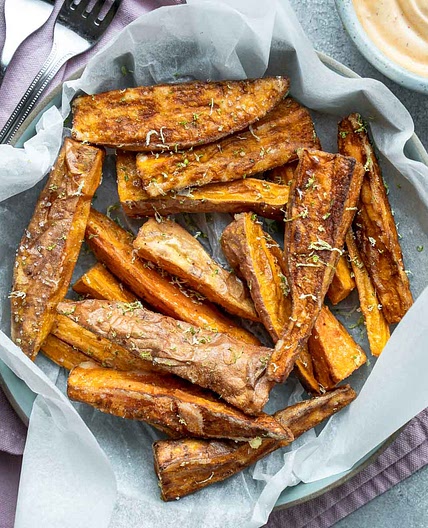 Sweet Potato Wedges with Lime Zest