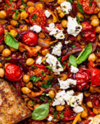 Pepper stew with chickpeas
