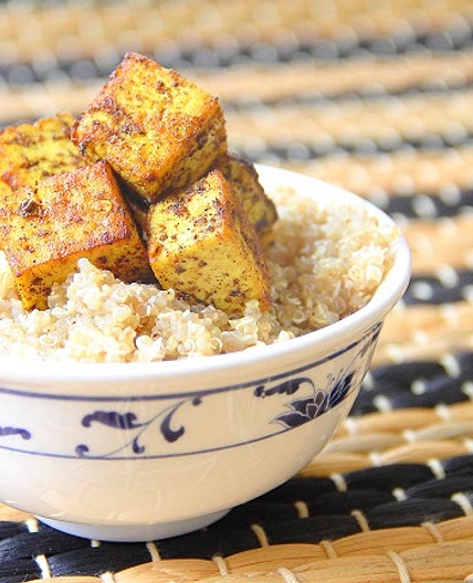 Caribbean Tofu with Coconut Quinoa