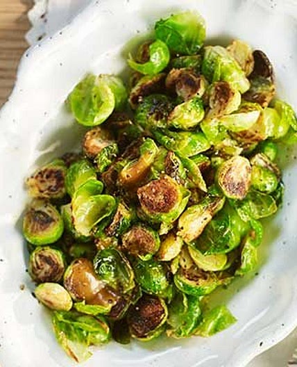 Charred Brussels sprouts with Marmite butter