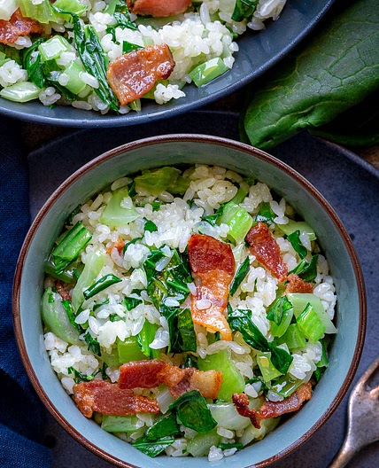 Bok Choy Fried Rice With Bacon