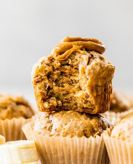 Peanut Butter Banana Muffins