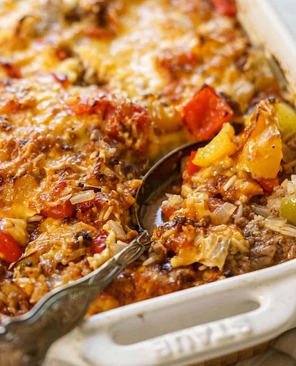 Easy Stuffed Pepper Casserole