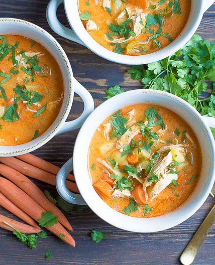 Instant Pot or Slow Cooker Buffalo Chicken Chowder