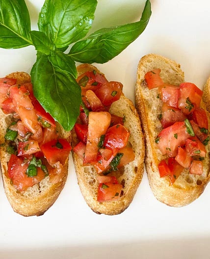 Bruschetta with Tomato, Anchovy, and Garlic
