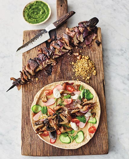 Crispy mushroom shawarma