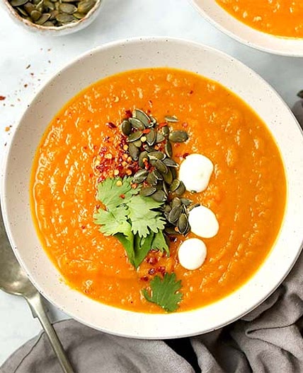 Spiced Sweet Potato and Carrot Soup