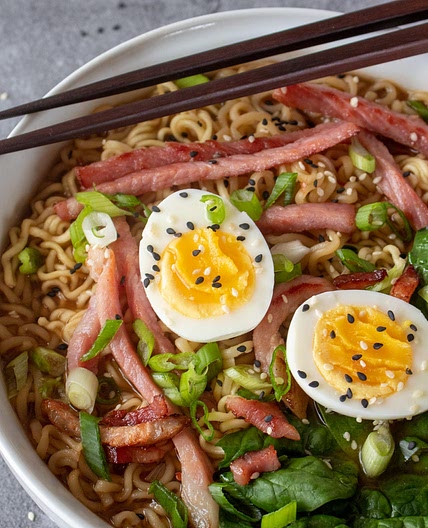 Leftover Ham Ramen (Easy Ramen Noodle Bowl Recipe)