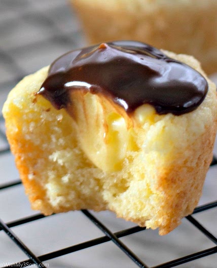 Boston Cream Pie Cookie Cups
