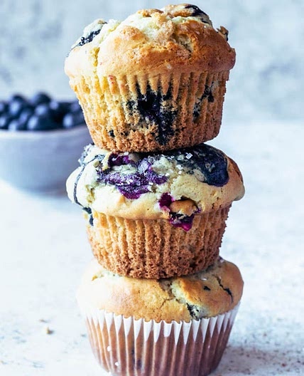 Tall Blueberry Muffins