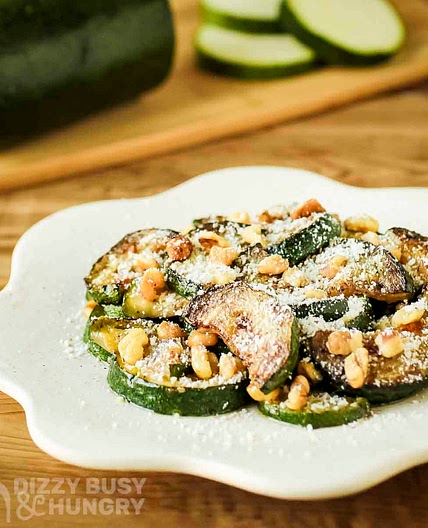 Sauteed Sliced Zucchini with Walnuts