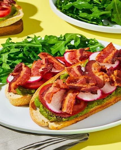 BLTR Avocado Toasts with Arugula Salad | 2 servings