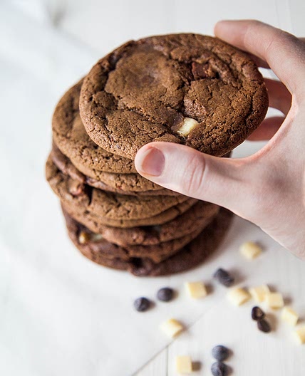 Vegan Triple Chocolate Cookies