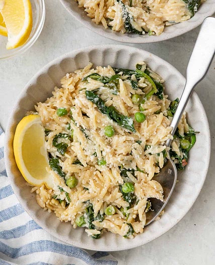 Cheesy Lemon Orzo