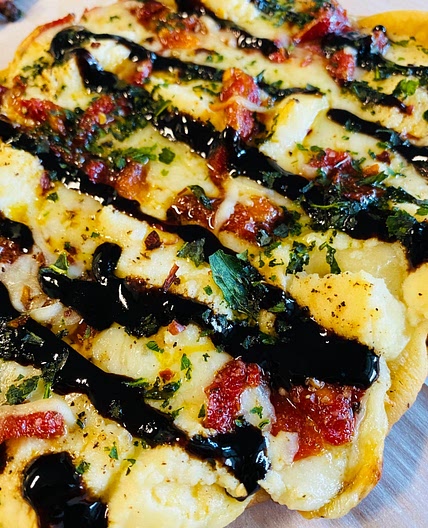 Ricotta Caprese Flatbread Pizzas