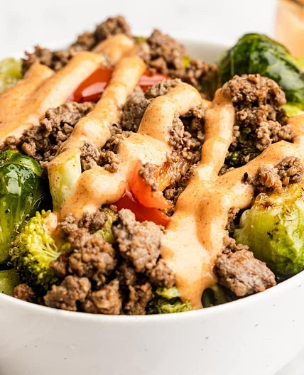 Beef & Veggie Bowls with Comeback Sauce