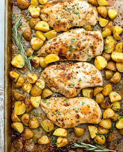Sheet Pan Butter Herb Chicken and Potatoes