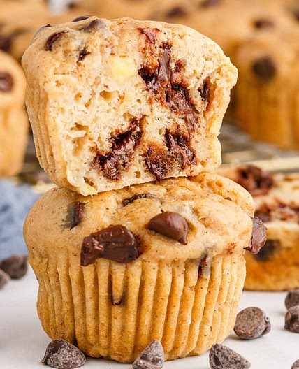 Chocolate Chip Banana Muffins