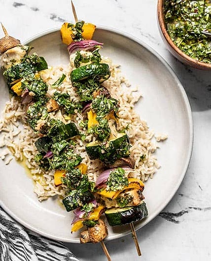 Chimichurri Chicken Kebabs