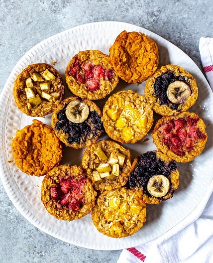 Baked Oatmeal Cups {5 Ways}
