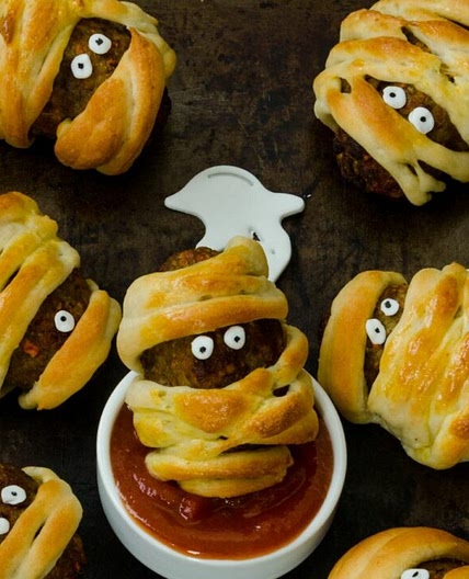 Mummy Meatloaf Balls