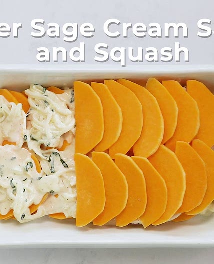 Cheesy Sage and Butternut Squash Gratin