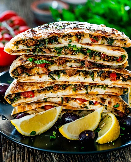 Turkish Gozleme with Minced Lamb