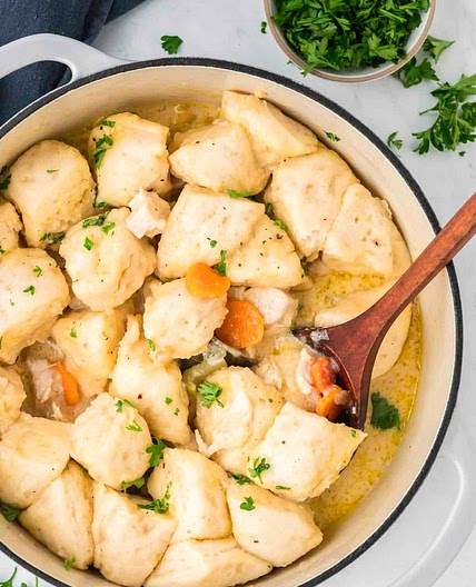 Easy Chicken And Dumplings With Canned Biscuits