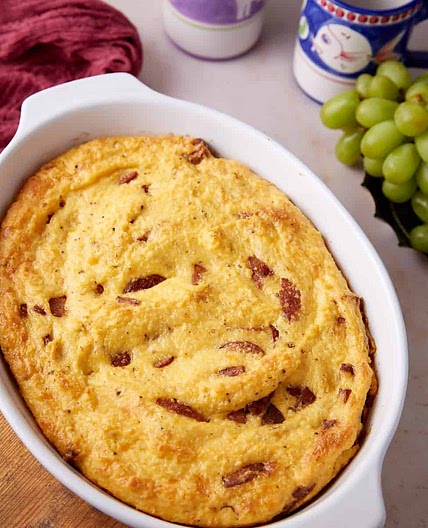 Southern-Style Sausage and Grits Casserole with Egg