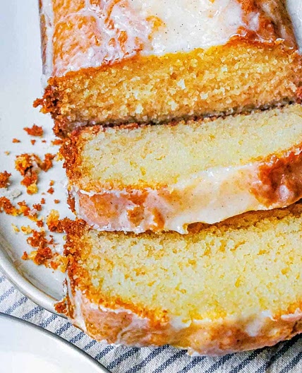 Vanilla Loaf Cake with Vanilla Bean Glaze