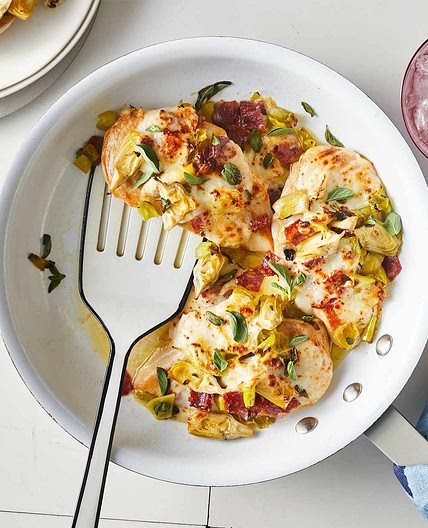 Antipasto Baked Smothered Chicken